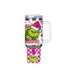 Copo de Carro Halloween 40oz Copo Térmico Stanley Copo de Gelo Copo com Alça Copo de Água 5D Grinch Copo com Canudo