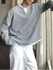 Sudadera de moda estilo americano para hombre, imitación de dos piezas, modelo nuevo 2026, a la moda y de alta gama, camiseta de manga larga con cuello redondo para hombre