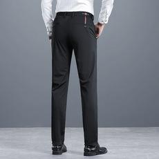 Pantalones de seda fina de verano 2022 para hombre, ligeros, de negocios, con cabeza de tigre, tejido fino, estilo coreano, informales, ropa de calidad para hombre.