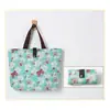 Bolsa de compras portátil transfronteriza de tela Oxford personalizable con logo, 600d impermeable, plegable, bolsa publicitaria portátil de tela Oxford