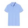 Playeras tipo polo de algodón con logo personalizado para ropa de trabajo corporativa, camisetas publicitarias para grupos, camisetas de manga corta con cuello y texto impreso y bordado