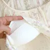 Camisola de Manga Longa para Mulheres, Estilo Verão Fino, Pulôver de Crepe 100% Algodão, Corte Solto com Bojos, 100% Algodão, Não Precisa Usar Sutiã, Vestido para Casa