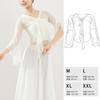 3643 Tops Modernos de Danza para Mujer Danza Adulto Práctica Corporal Malla Clásico Chino Holgados Mangas Largas Elegante Danza