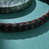 Pulsera tejida de cuero multihebra de acero de titanio para hombre, de gran venta transfronteriza, con hebilla magnética de acero inoxidable, estilo étnico retro personalizado