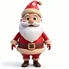 Adornos Colgantes Acrílicos de Santa Claus Modelo Nuevo Transfronterizos, 12 Diseños Mixtos de Santa Claus de Dibujos Animados Decoraciones para Árbol de Navidad