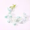 Cabeças de flores artificiais em forma de sino, flores de seda sem galhos, acessórios de arte floral feitos à mão, decorações de casamento, adereços de flores de lírio-do-vale simulados, atacado