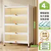 Estantería de acero con puertas de cristal, vitrina para figuras, estantería a prueba de polvo para uso doméstico, armario de almacenamiento para cajas sorpresa, armario metálico