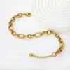 Pulsera de Venta Caliente Transfronteriza Acero Inoxidable Moda Cadena de Eslabones Creativa Cadena Geométrica Estilo Simple Joyería de Pulsera de Gama Alta