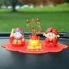 Adorno Pequeño del Dios de la Riqueza de Cinco Vías Decoración para Coche Artesanía Estilo Chino Tendencia Nacional Set de Adornos para Coche Dropshipping