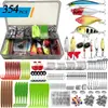 Kit Completo de Iscas Artificiais Spinnerbait Minnow Rã Isca Macia Todas as Camadas de Natação Transfronteiriço