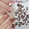 50 Acessórios de manicure leopardo Outono e inverno Âmbar marrom KT Bow Internet Celebrant Novos acessórios de manicure para vestir