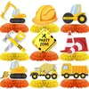 Los Adornos de Panal de Abeja de Vehículos de Construcción Más Vendidos de Amazon Centros de Mesa para Fiestas Infantiles Decoración de Fiesta de Cumpleaños Panal