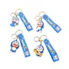 Pingente de Brinquedo Doraemon Pingente de Mochila Escolar Chaveiro Gato Robô Azul Redondo Decoração Criativa para Bolsa Pingente