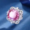 2023 nuevo chapado en cobre dorado moda europea y americana color imitación tesoro cuadrado gordo 14*16 anillo Para mujer
