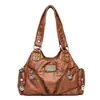Bolsa de Motocicleta de Cuero Suave Retro Transfronteriza Nueva Bolso Cruzado de Hombro de Moda Europea y Americana Stock Calidad Amazon Bolso para Mujer