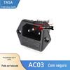 Ac-03A Furo para Parafuso Dois em Um com Fusível Soquete de Alimentação Feminino para Cadeira de Massagem Ac03A Todo em Cobre