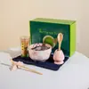 Traje Matcha Estilo Japonés Estilo Ins Cuadros Tazón de Matcha Caja de Regalo Cerámica Transfronterizo Juego de Té para Té Japonés