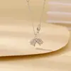 Colar Yuebao Jewelry em Prata de Lei S925 Banhado a Ouro Flor de Lírio-do-Vale com Zircônia, Colar Super Brilhante e Elegante para a Clavícula, Popular no Xiaohongshu