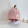 Gorro de Punto de Calabaza de Dibujos Animados para Bebé, Gorro Baotou para Bebé de Otoño e Invierno, Estilo Coreano, Lindo Gorro de Lana de Algodón Cálido para Bebé