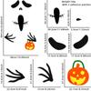 Dibujo Animado Diablo Halloween Divertido Adhesivo para Puerta Adhesivo para Ventana Utilería para Arreglo de Ambiente de Fiesta Sombrero de Bruja Letra Fieltro Adhesivo de Pared