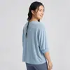 Top Esportivo Fitness Soltinho, Leve, Respirável, Versátil, Manga Longa, Gola Redonda, Cover-Up de Yoga para Mulheres, Respirável e Leve