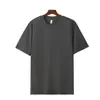 Camiseta de Algodão Puro Pesado com Gola Redonda, Manga Curta, Cor Sólida, Estilo Jovem e Energético, Atacado para Adolescentes