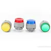 Botón de Plástico Ultra Corto de 22 mm con Luz, Auto-Retorno, Auto-Bloqueo, Botón de Encendido Redondo Ultra Delgado Resistente al Agua, Interruptor Momentáneo