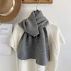 Cachecol de tricô macio estilo coreano para mulheres, outono e inverno, simples e versátil, aquecedor de pescoço, adequado para estudantes e casais, xale de cor sólida, moderno