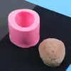 Molde de silicone para vela de pedra estéreo DIY molde de gesso para vela perfumada material simulação seixos coreanos