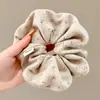 Scrunchie de malha grande estilo coreano para mulheres, acessório de cabelo estilo preguiçoso vintage, elástico para coque, enfeite de cabelo
