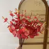 Flores artificiales rojas para bodas al por mayor decoración de salón de bodas flor artificial diseño de habitación de bodas flor de mesa de noche flor de techo de hotel