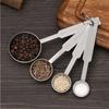 Juego de 4 cucharas medidoras de acero inoxidable/cuchara medidora más molde para hornear pastel taza medidora cuchara sin magnético