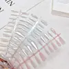 Puntas de Uñas Artísticas Simples Transparentes Estilo Ojo de Gato Anchas Tiras Pre-hechas 30 Piezas Por Tamaño Uñas Portátiles Fábrica Directa Personalización