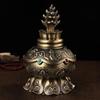 Botella del Tesoro Auspicioso de Aleación Ocho Instrumento Musical Tántrico de Xizang Seis Palabras Ruyi Adornos para Botella