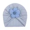 Novo Gorro Jacquard de Cor Pura para Bebê, Gorro de Flor Fofa para Bebê, Chapéu Fetal Macio e Confortável para Crianças para Todas as Estações