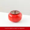 Vaso Cerâmico Artificial para Arranjo de Flores de Caqui Fruta Caqui Pequeno Recipiente para Presente de Casamento Hidropônico Caqui Caqui Desejoso Vaso para Flores Secas