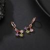Collar Transfronterizo de AliExpress Más Vendido Collar Cuadrado de Color Zircón Trébol de Cuatro Hojas Joyería Moda Colgante Versátil