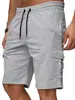Nuevos overoles deportivos cortos para hombre de talla grande transfronterizos, shorts multibolsillos, pantalones de fitness, pantalones deportivos casuales