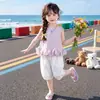 Conjunto de Chaleco de Encaje para Niñas Verano 2026 Nuevo Elegante Conjunto de Bebé Súper Lindo Moda de Verano Casual Conjunto de Dos Piezas