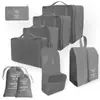 Bolsa de almacenamiento de viaje, juego de seis piezas, juego de siete piezas, juego de ocho piezas, bolsa de lavado plegable, bolsa de almacenamiento de ropa, paquete de bolsa de viaje