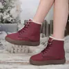 2026 Botas Curtas Quentes de Lã para Mulheres, Botas de Algodão Antiderrapantes de Solado Grosso, Botas Martin de Moda Versáteis para o Inverno, Sapatos Confortáveis para Mulheres