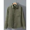 Camisa de Lino Transpirable de Verano Estilo Old Money para Hombre de Manga Larga Casual Holgada Camisa de Lino Top para Hombre