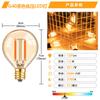 Bombilla de Filamento LED G40 Marrón CA/CC Bajo Voltaje 12V/24V CC CA Bombilla de Batería para Máquina Herramienta Retro
