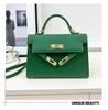 Bolsa Cross-Border Kelly 2025 Primavera Nova Bolsa Acessível de Luxo Bolsa de Ombro Único Bolsa Crossbody Roupas de Trabalho Versátil Retro Pequena Bolsa Quadrada para Mulheres