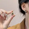 Nuevos Pendientes Pequeños de Moda, de Nicho, Únicos para Adelgazar el Rostro, con Personalidad Única, Aros de Aro en Forma de C de Lujo Ligero de Gama Alta con Estampado de Leopardo