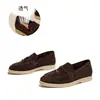 Mocassins de Couro Genuíno 2026 Outono Novo Estilo Slip-On Moda Versátil Fivela Pequena Sapatos de Couro Sapatos Casuais Mary Jane
