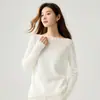 Suéter de Punto Calado de Cachemira Nuevo Otoño e Invierno para Mujer, Suave y Amigable con la Piel, Holgado, de Manga Larga, Suéter de Alta Calidad
