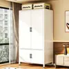 Armario de acero para dormitorio, hogar, vivienda de alquiler, armario combinado de metal fácil de montar, vestidor, armario de almacenamiento