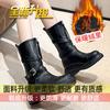 Botas Marrones de Caballero Altas para Mujer, Botas Altas para Mujer Otoño e Invierno, Nuevas Botas Maillard Primavera y Otoño 2025