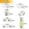Kit combinado de LED para coche 42 Piezas T10 luz indicadora de posición luz de matrícula luz interior de puerta de doble punta